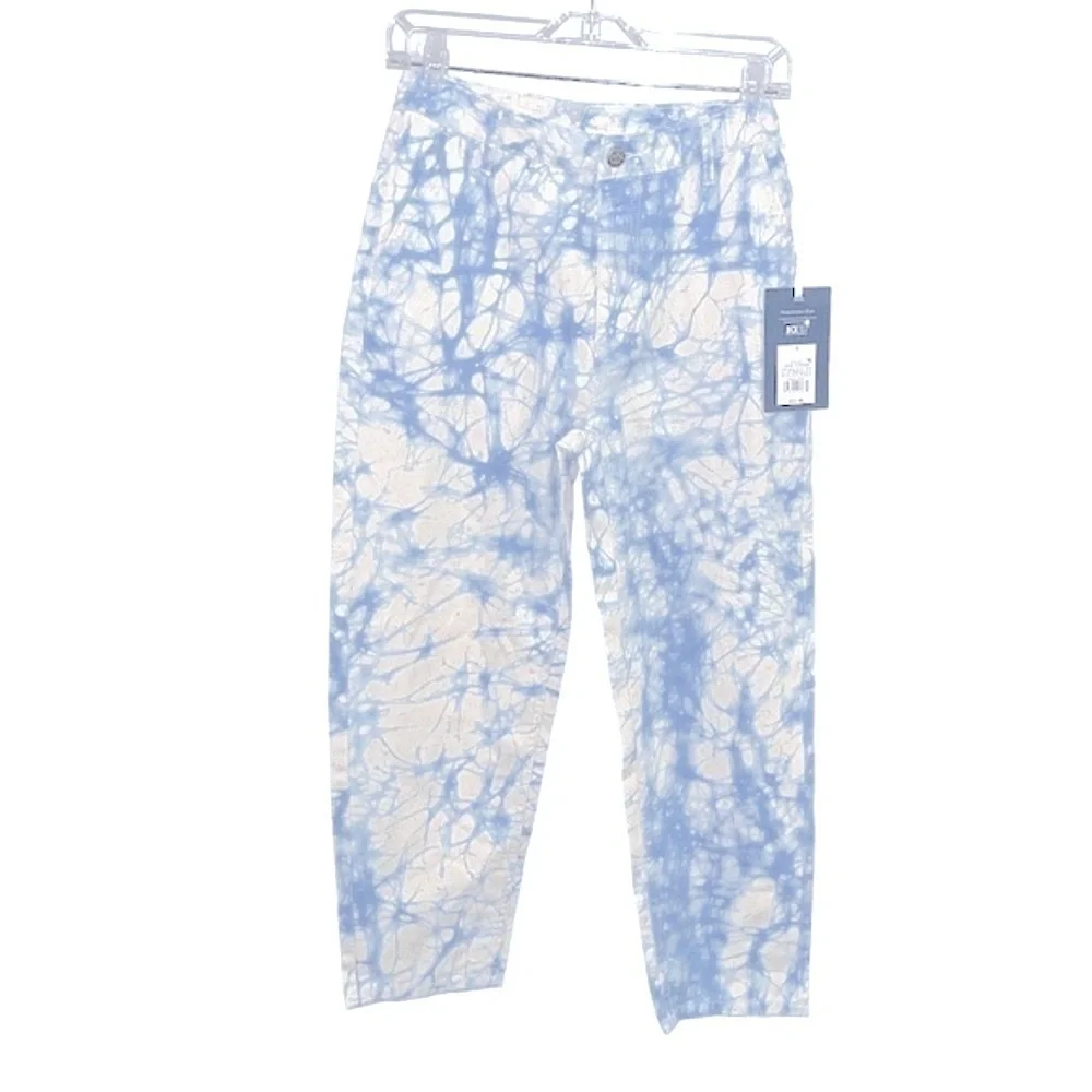 NWT | Women's Marble Print High-Rise Tapered Jeans - Rachel Comey
